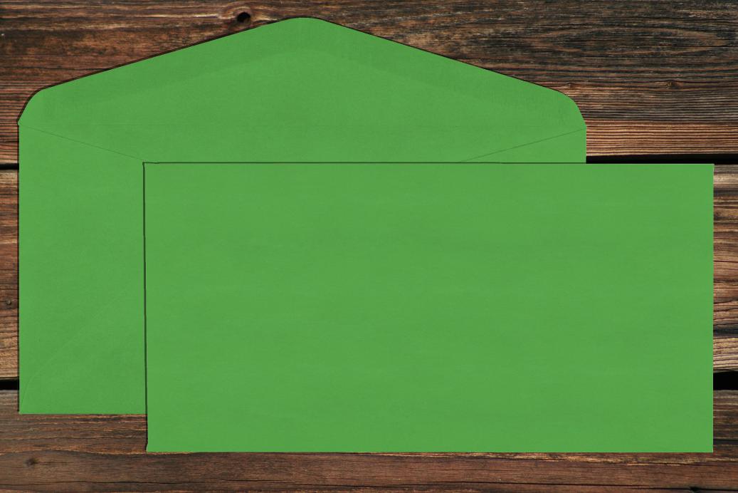 Briefhüllen DL 110x220 mm Nassklebend Wiesengrün 120 g/qm